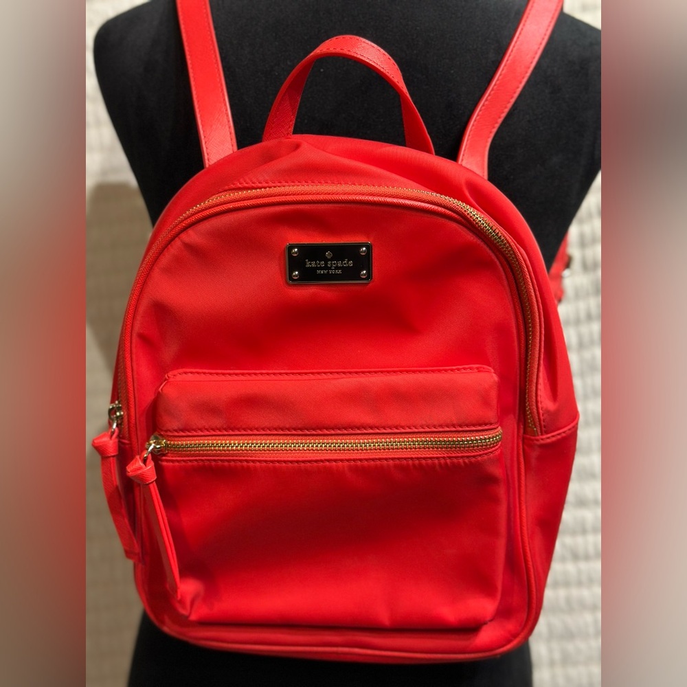 Kate Spade Red Wilson Road Small Bradley Water Resistant Backpack Bag WKRU4717